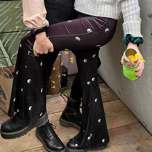 ASOS Vintage Supply Flare pants ying and Yang print